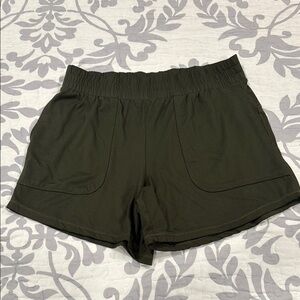 All in Motion Green Athletic Shorts with Elastic Waistband